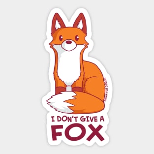 I Don't Give A Fox Sticker